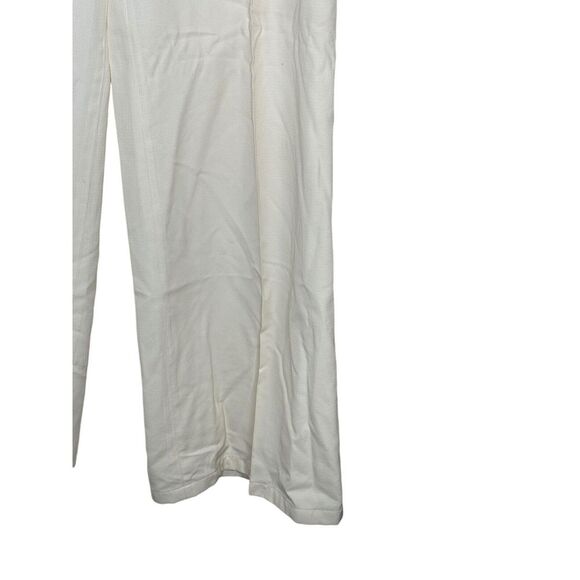 Da-Nang Surplus Women's Pants Logo Wide-Legs Mid-Rise Casual Cotton Cream Size 6 - Picture 2 of 10
